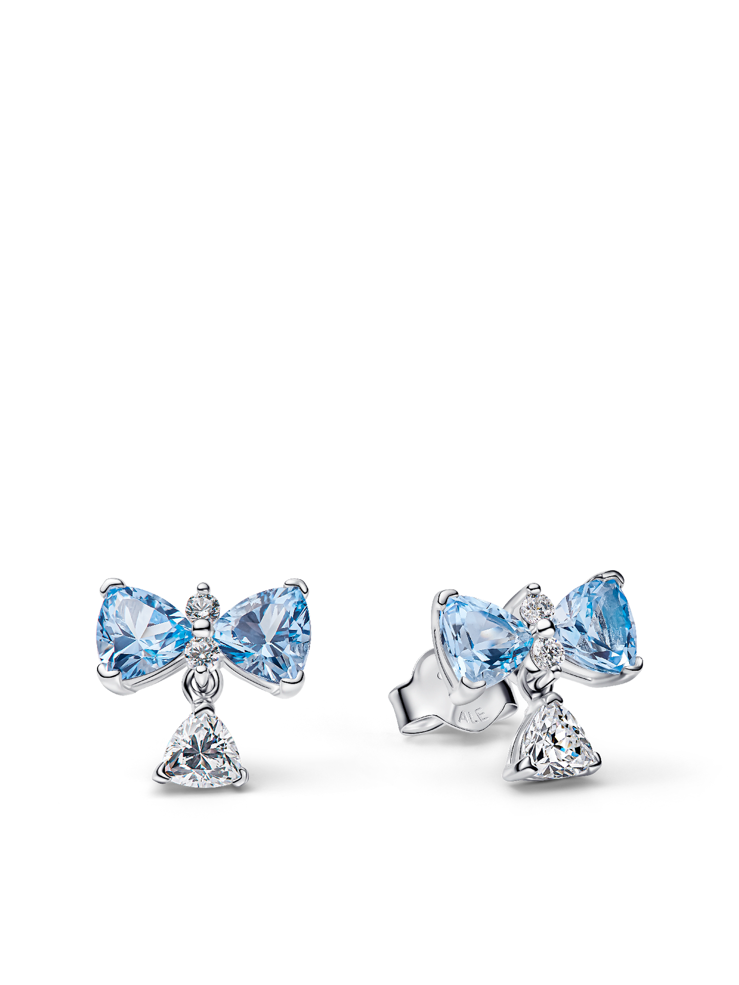 Женские серьги Pandora Bridgerton Blue Bow, цвет: Серебро — фото 1