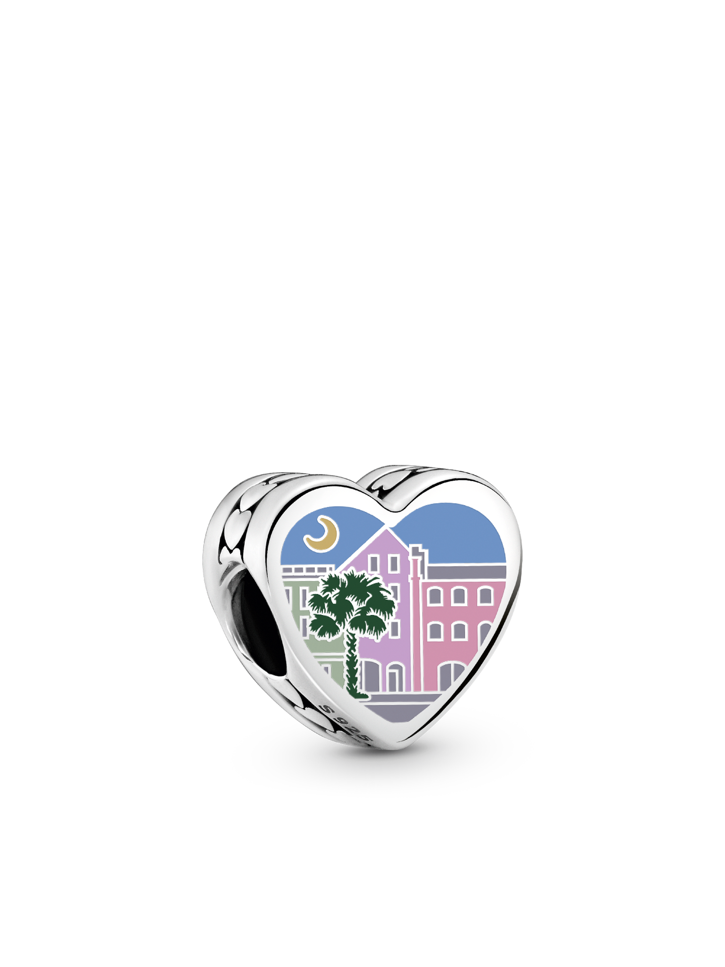 Женский шарм Pandora South Carolina Heart Charm, цвет: Серебро — фото 1