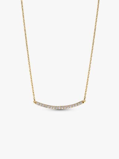 Pandora Era 14k Gold Lab-grown Diamond Pavé Bar Necklace