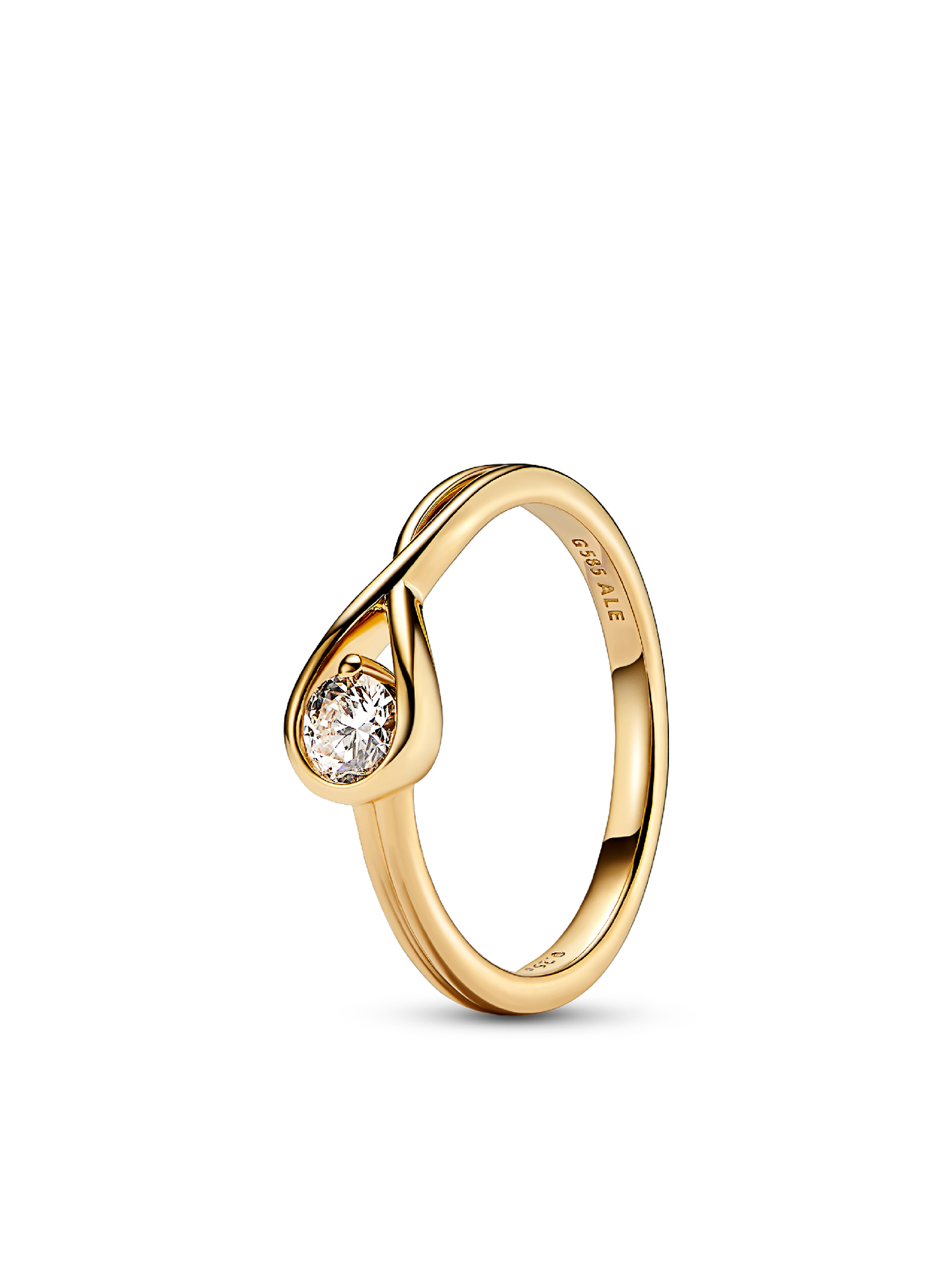 Женские кольца Pandora Infinite 14k Gold Lab-grown Diamond #159443C01, цвет: Золотой — фото 1