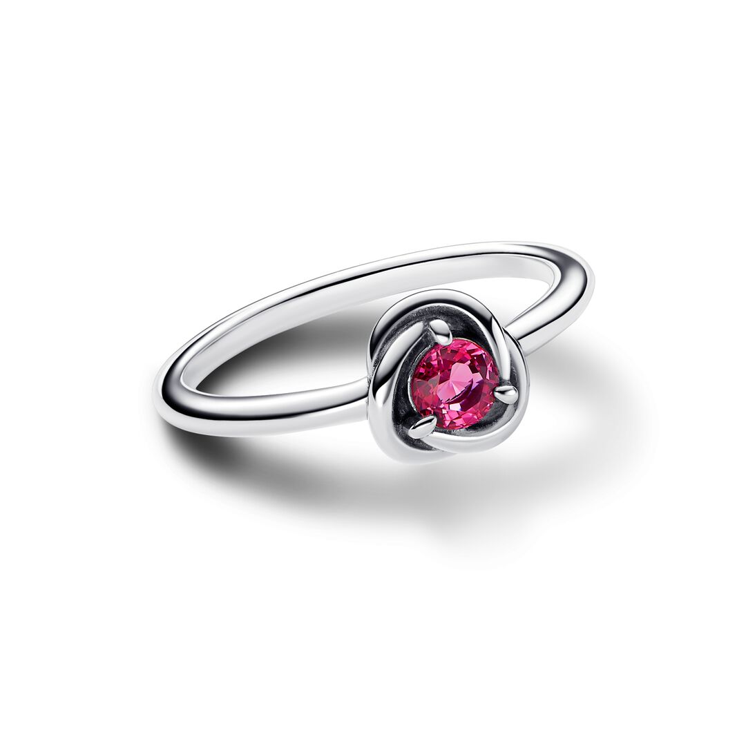 October Pink Eternity Circle Ring