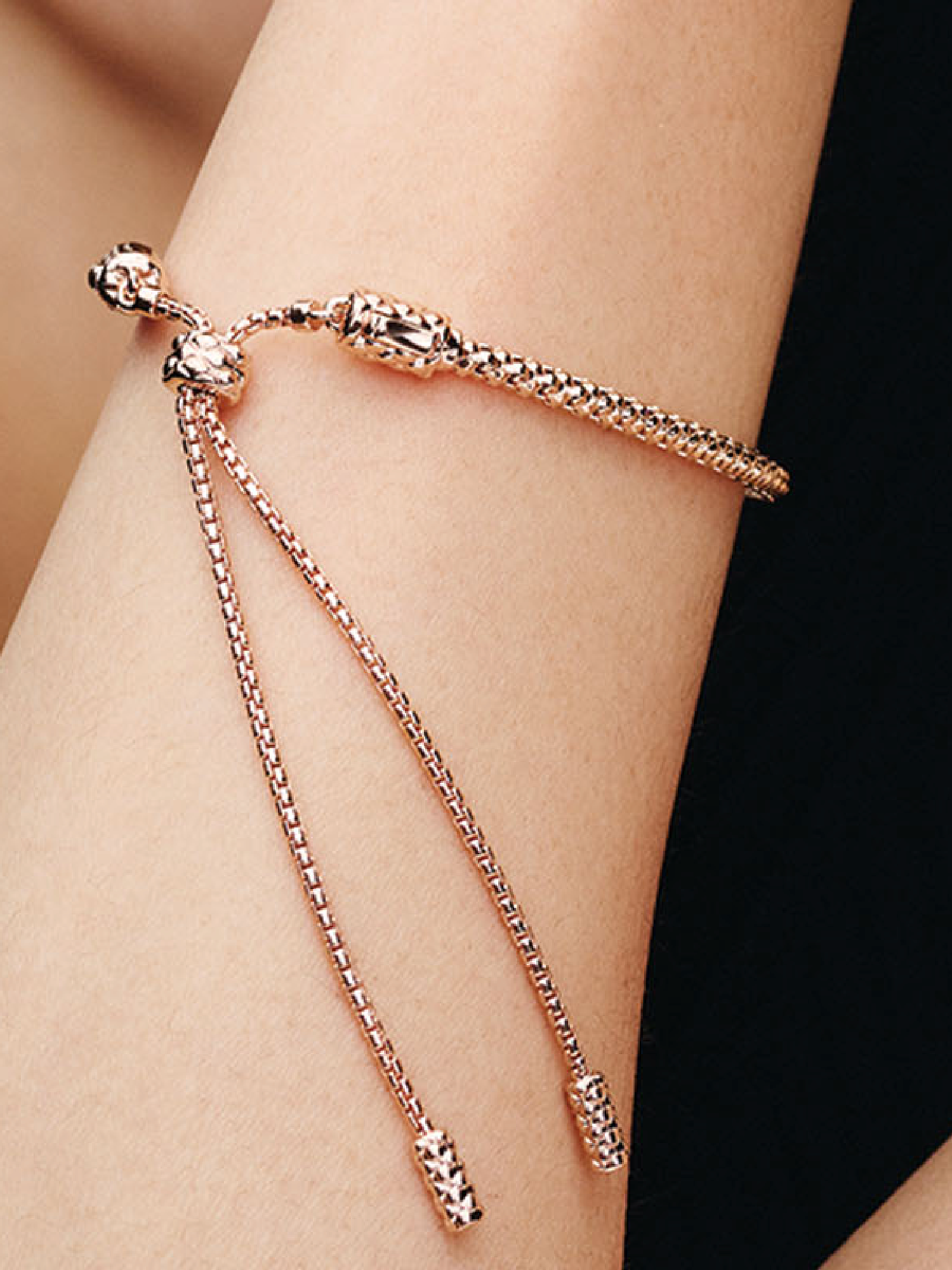 Studded Chain Slider Bracelet