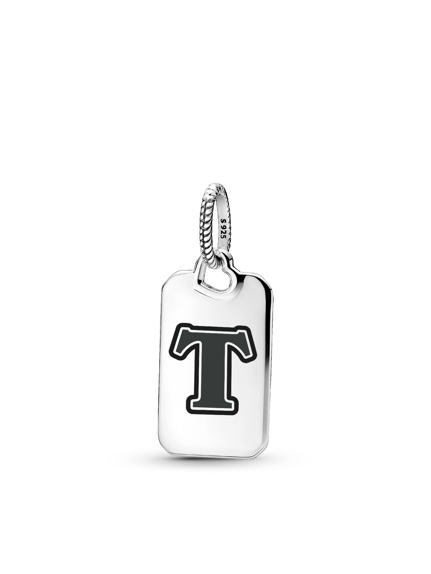 Женская подвеска Pandora Letter T Rectangle, цвет: Серебро — фото 1