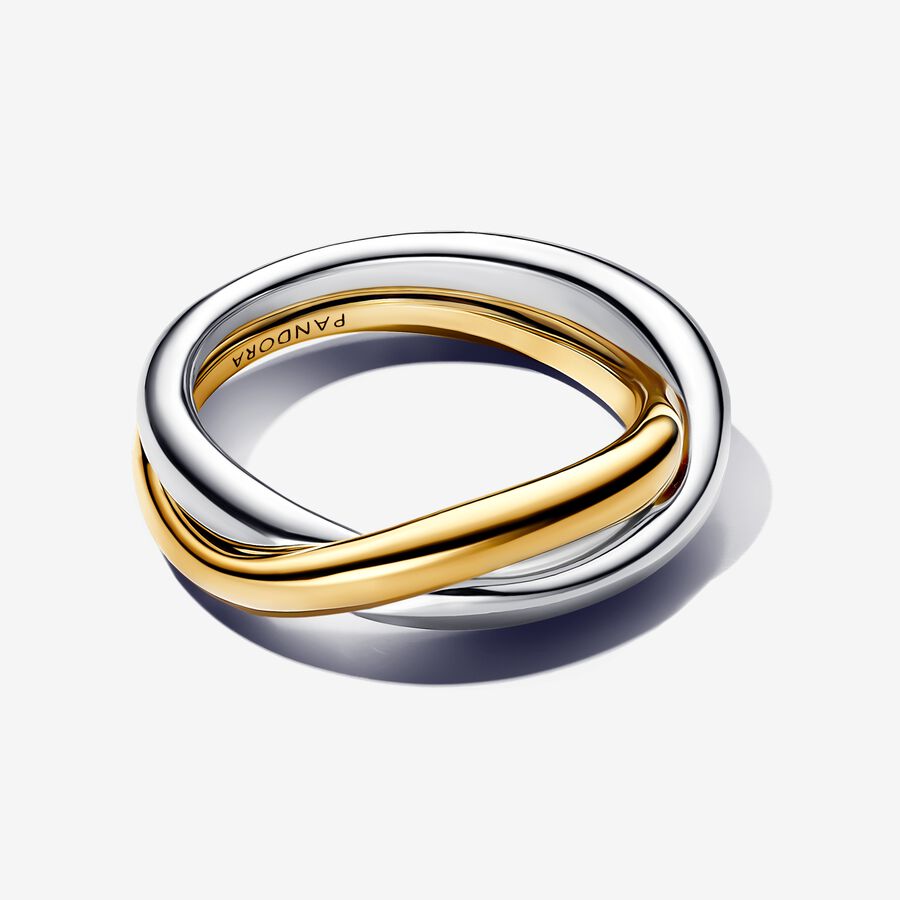 Two Tone Pandora Rings Two-tone Entwined Bands Ring | Two-tone | Pandora US