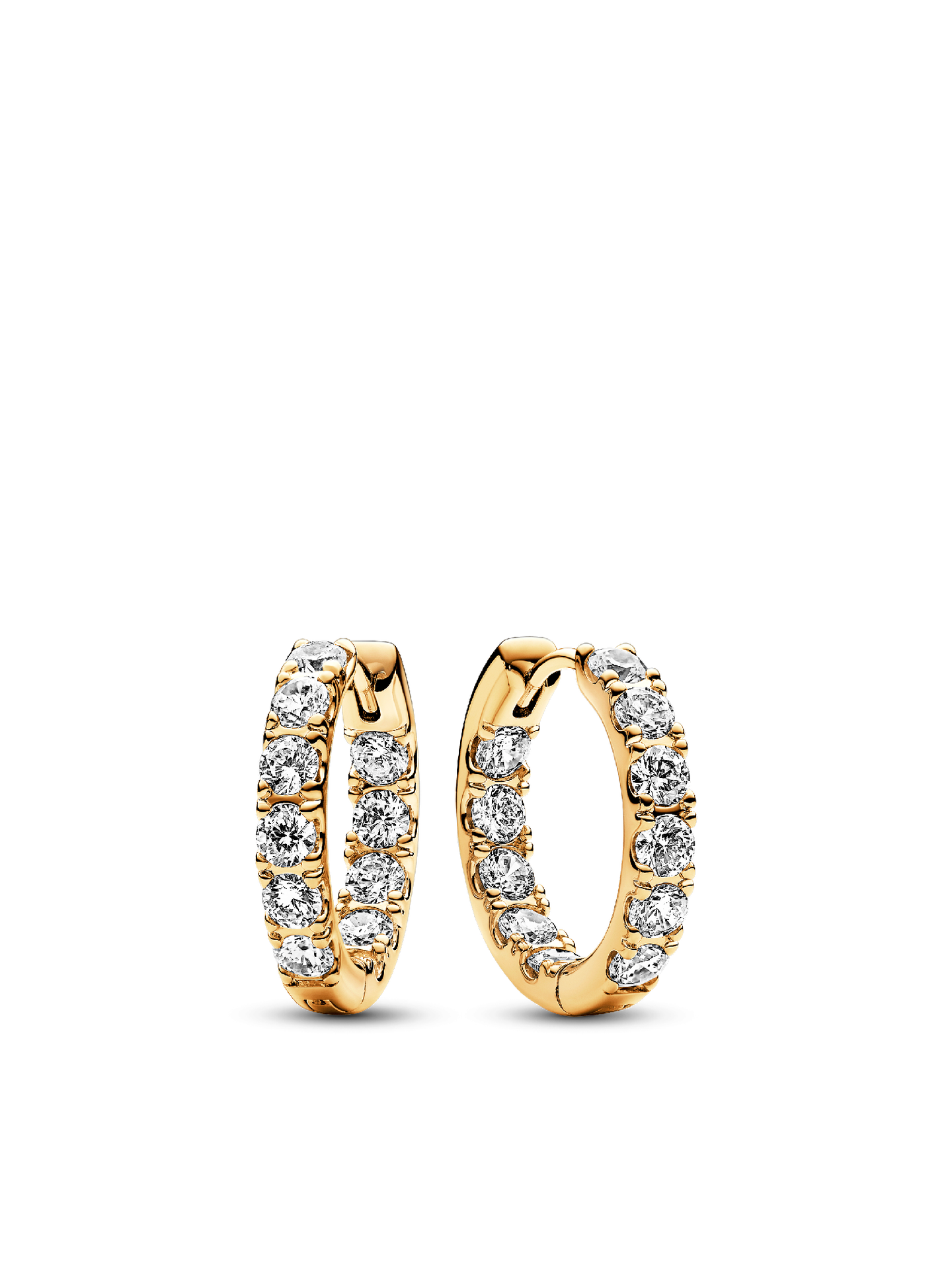 Женские серьги Pandora Sparkling Row Eternity, цвет: Позолоченный — фото 1