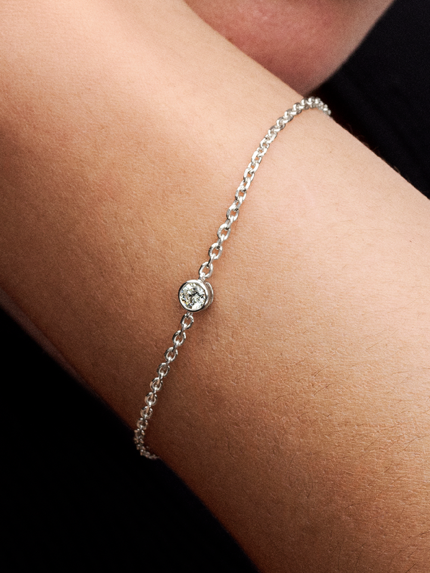 Женский браслет Pandora Era Bezel Sterling Silver Lab-grown Diamond Chain, цвет: Серебро — фото 3