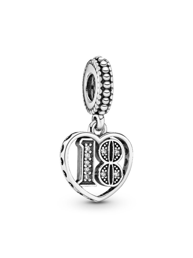 18th Celebration Dangle Charm