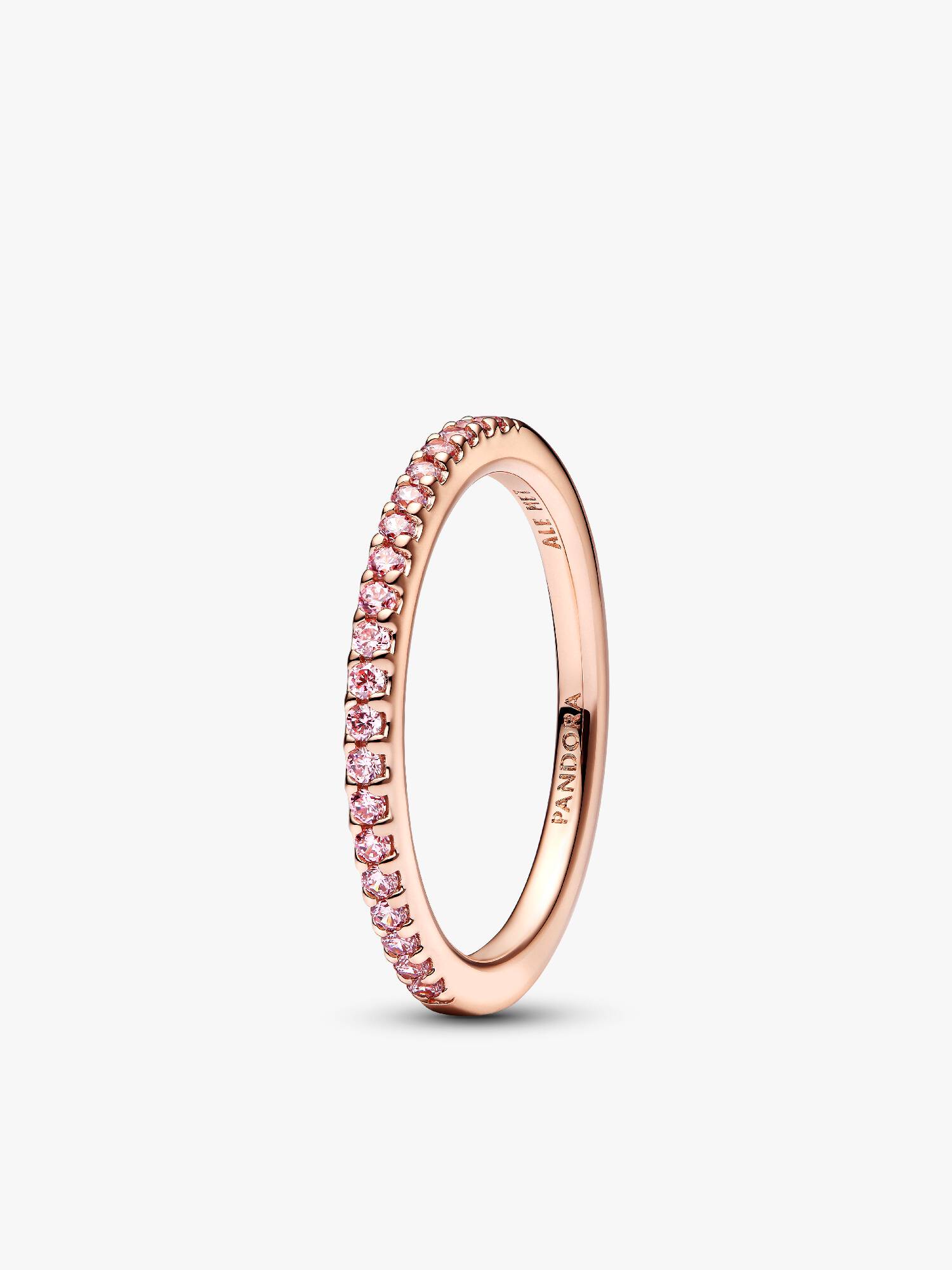 Sparkling Pink Band Ring