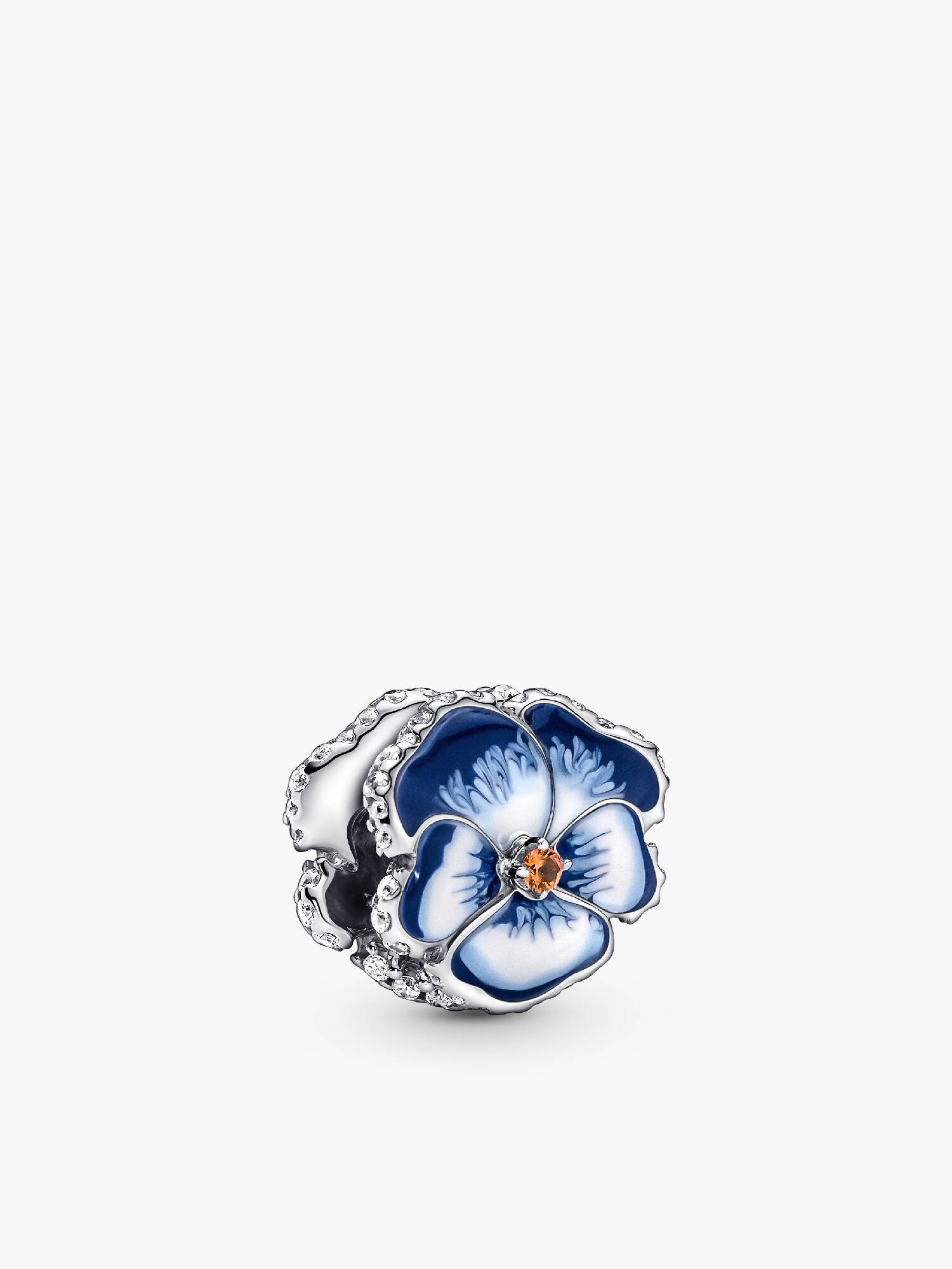 FINAL SALE - Blue Pansy Flower Charm