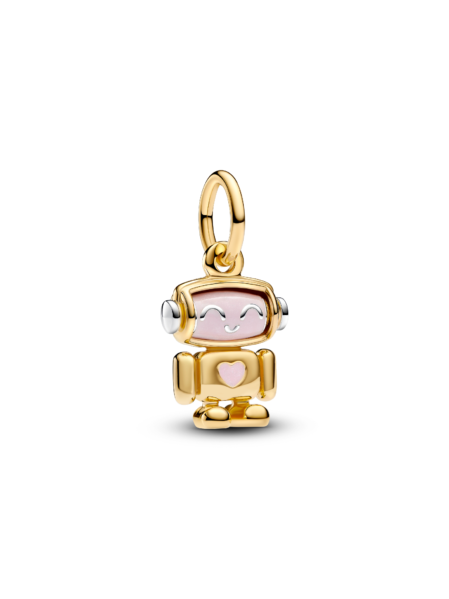 Spinnable Face Robot Dangle Charm