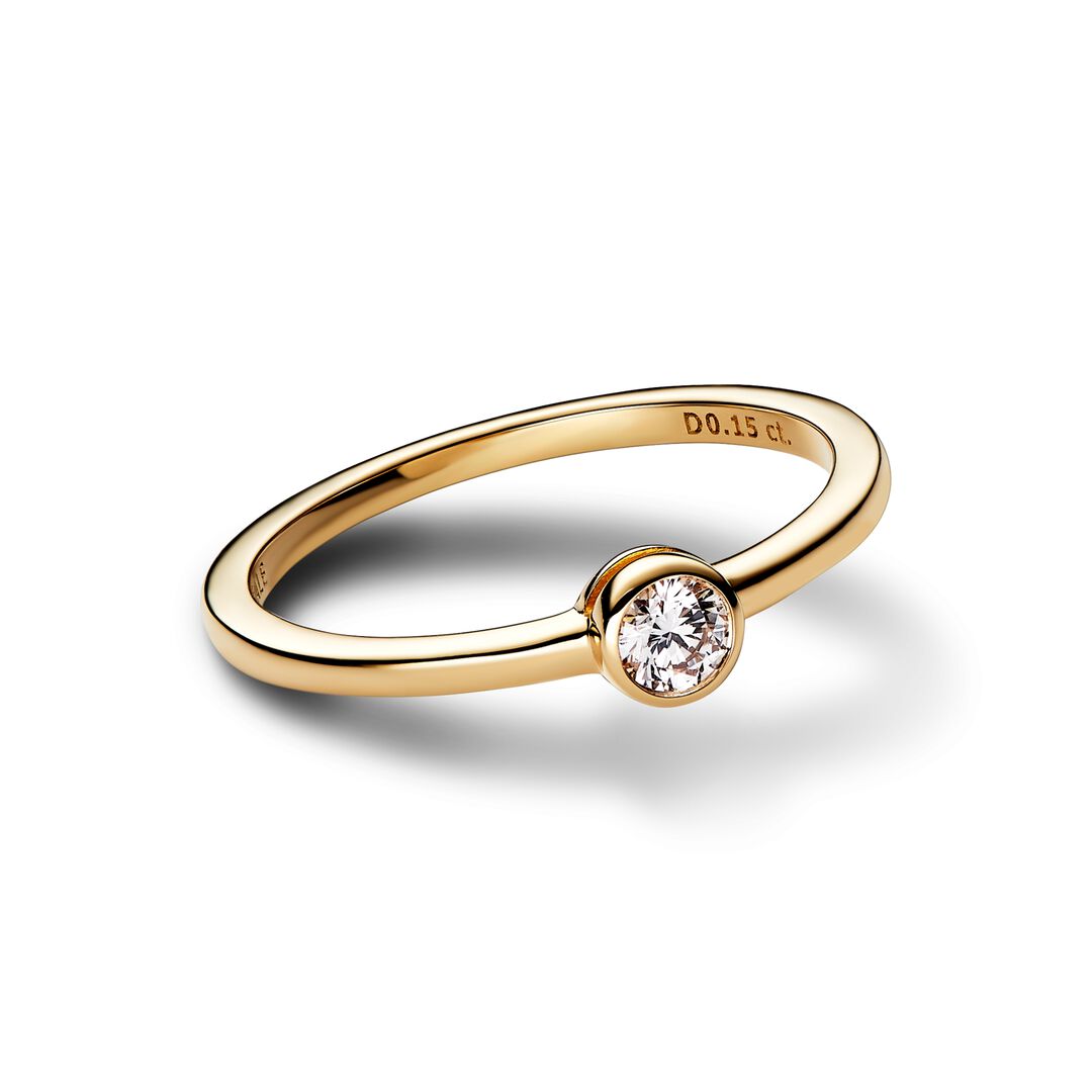 Pandora Era Lab-grown Diamond Bezel Ring 0.15 carat tw 14k Gold