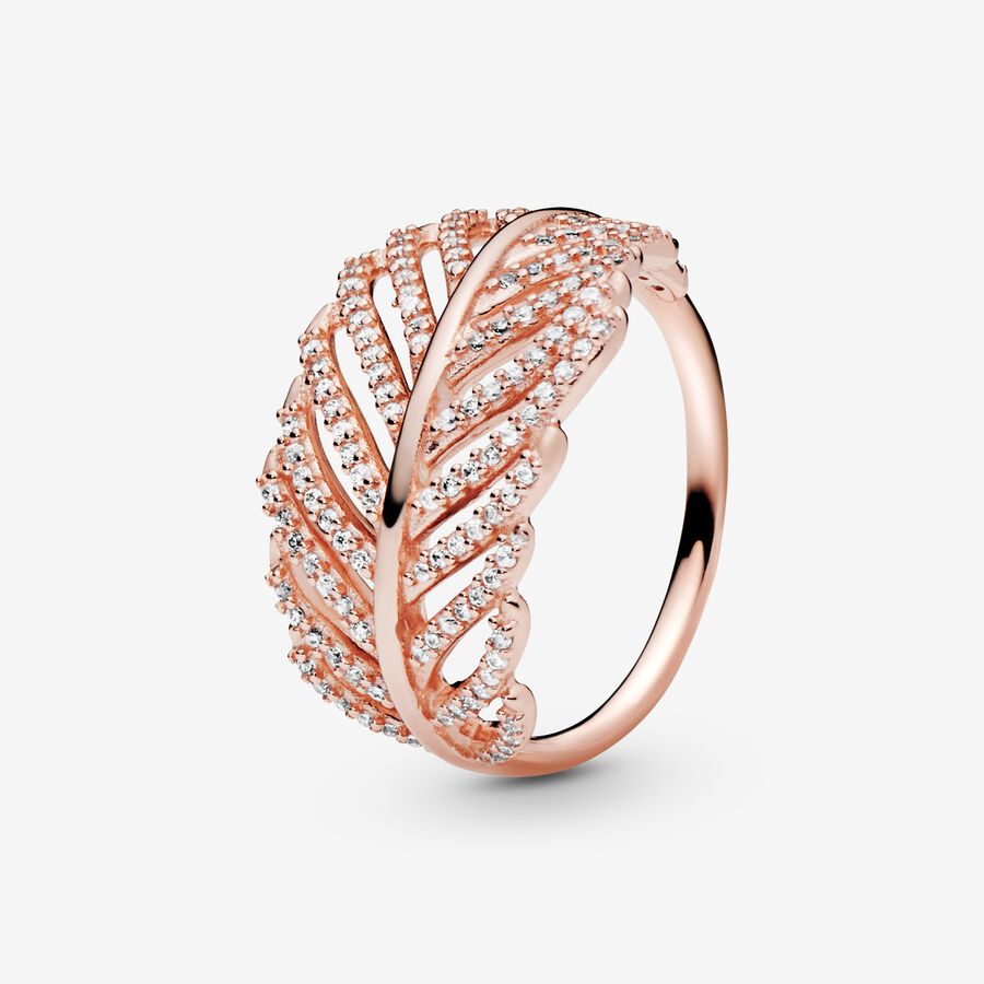FINAL SALE - Shimmering Feather Ring | gold plated | US