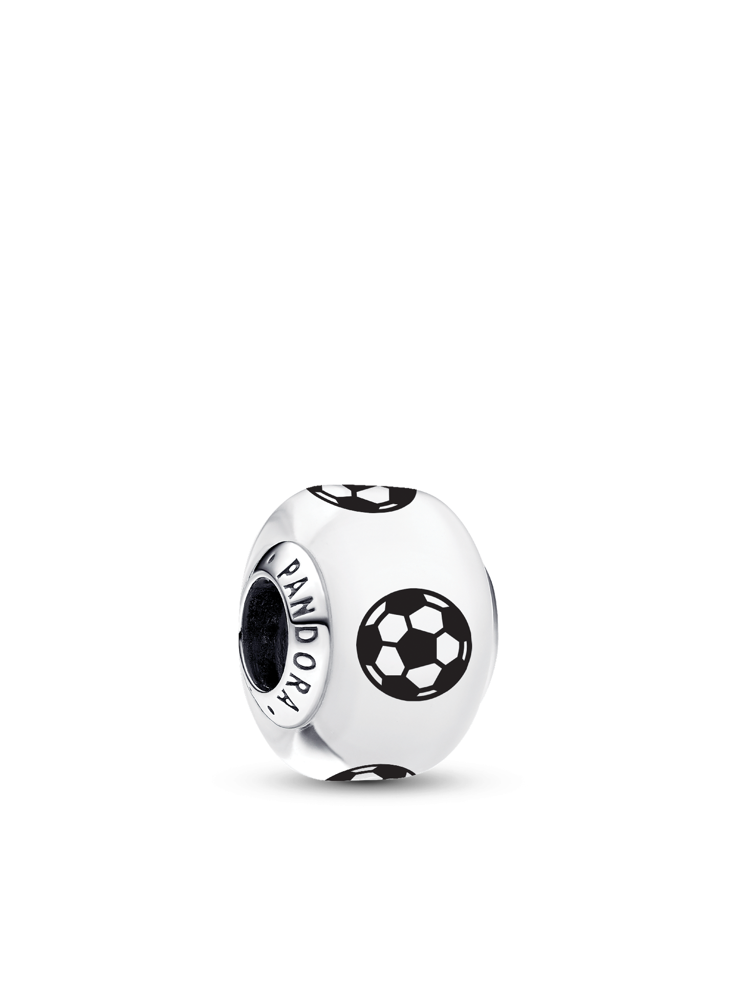 Женский шарм Pandora Soccer Murano Charm, цвет: Серебро — фото 1