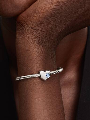 Engravable Sea Aqua Blue Stone Heart Charm