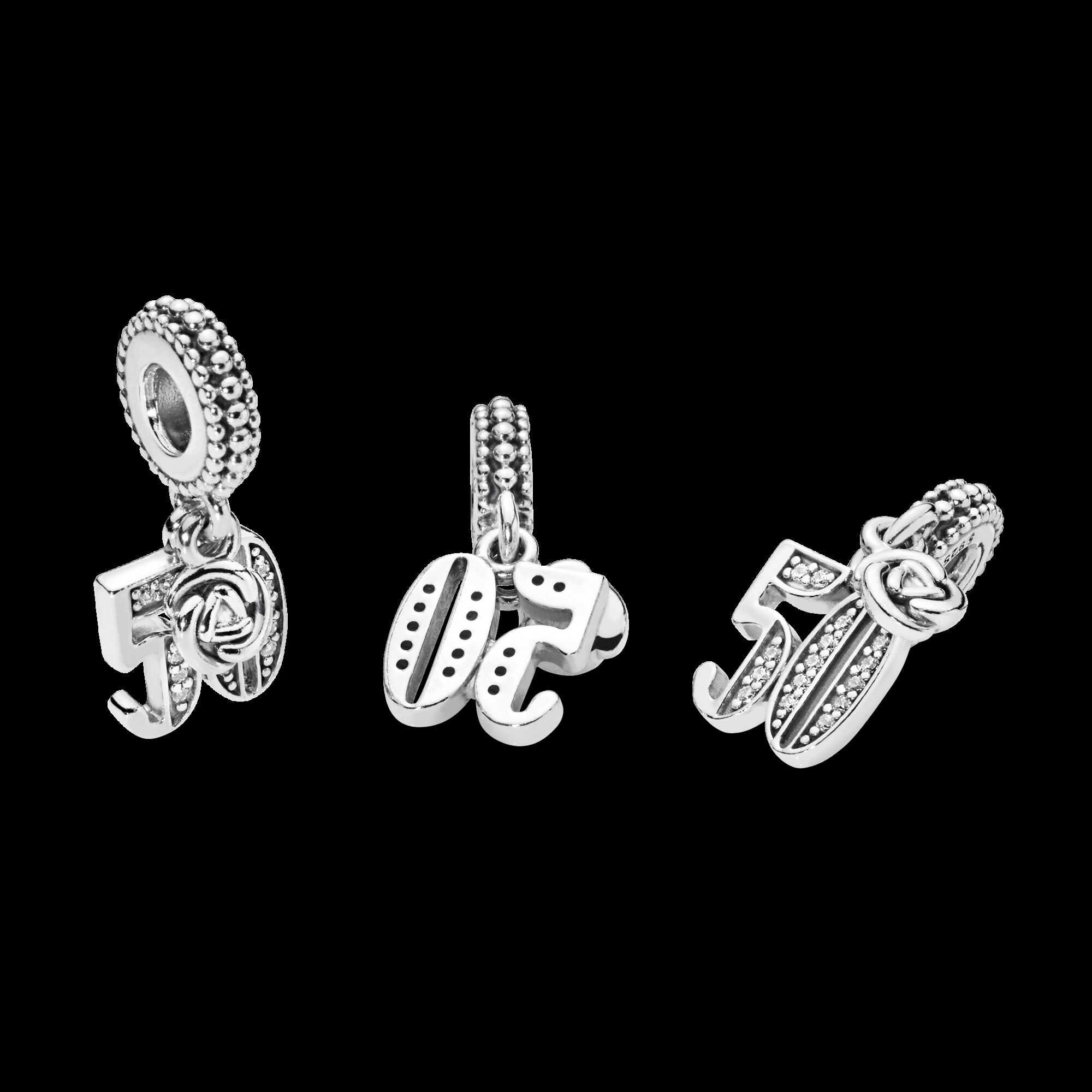 50th Celebration Dangle Charm Sterling Silver Pandora US