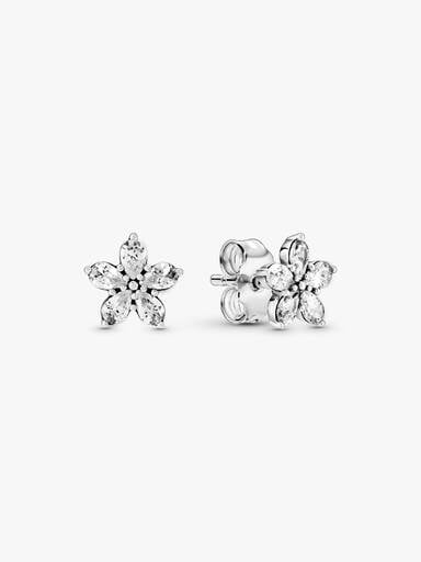 FINAL SALE - Sparkling Snowflake Stud Earrings