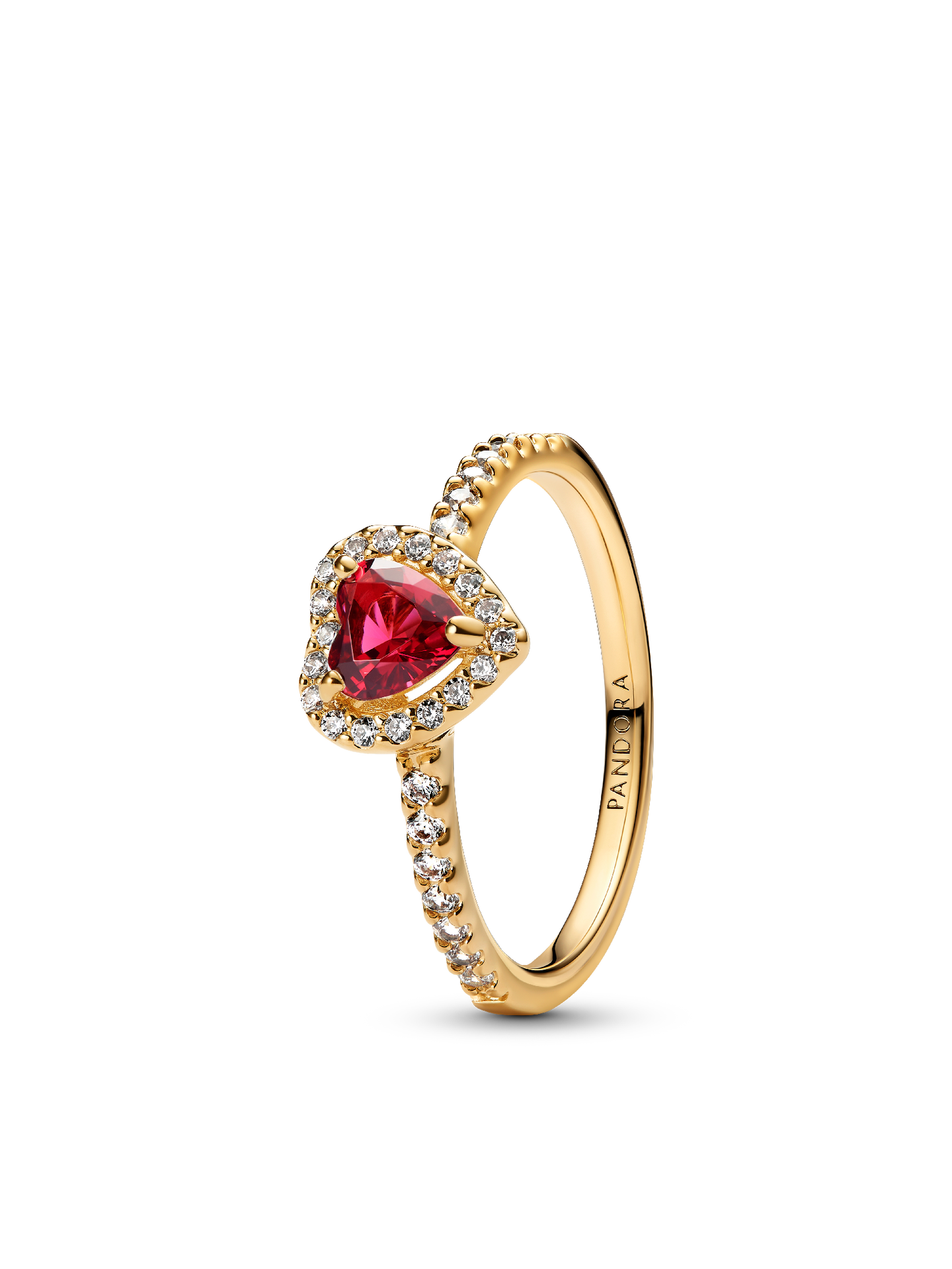 Женское кольцо Pandora Elevated Heart, Gold plated #168421C02, цвет: Позолоченный — фото 1