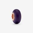 FINAL SALE - Matte Purple Murano Glass Charm