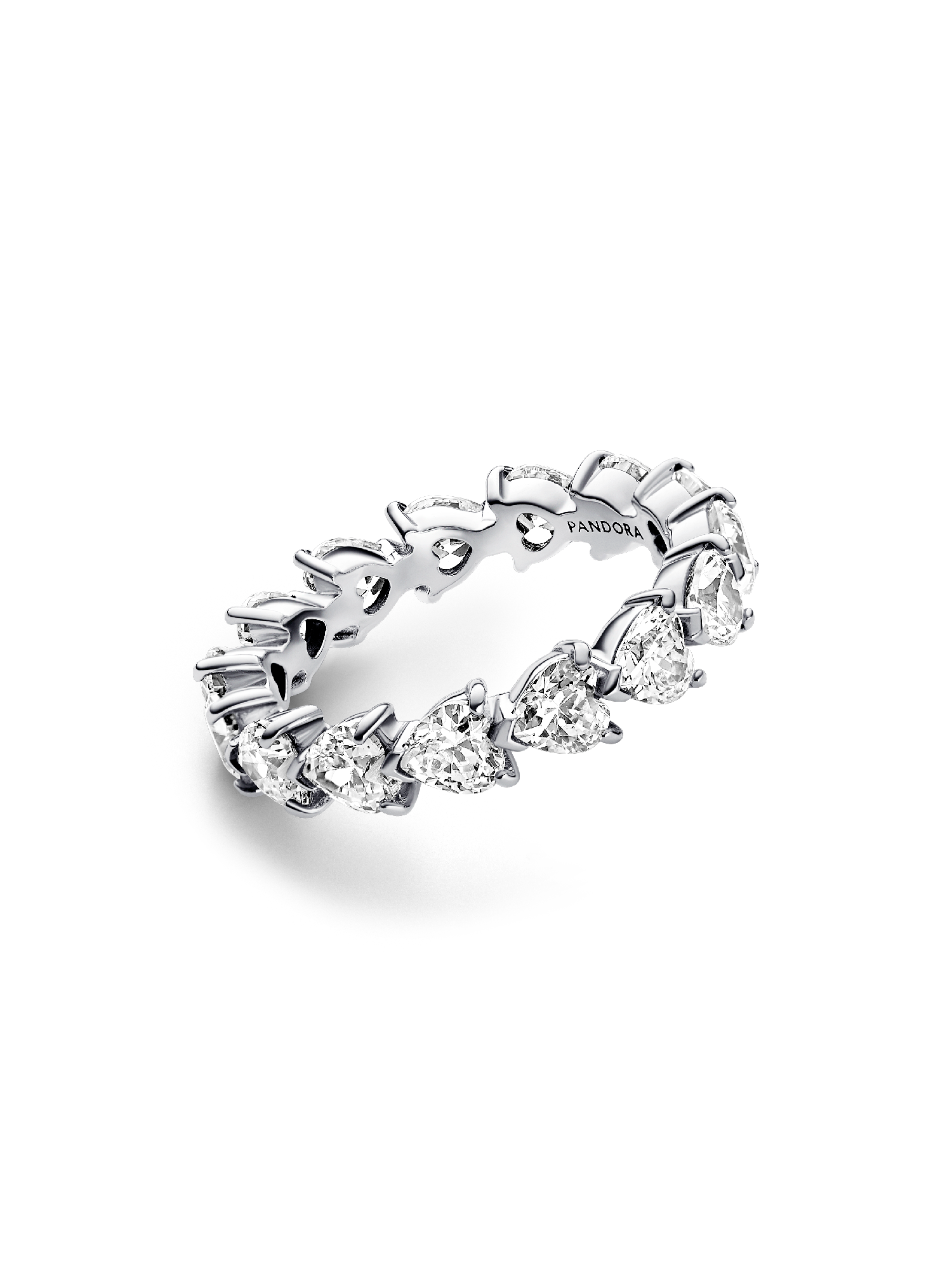 Band of Clear Hearts Ring | Sterling silver | Pandora US
