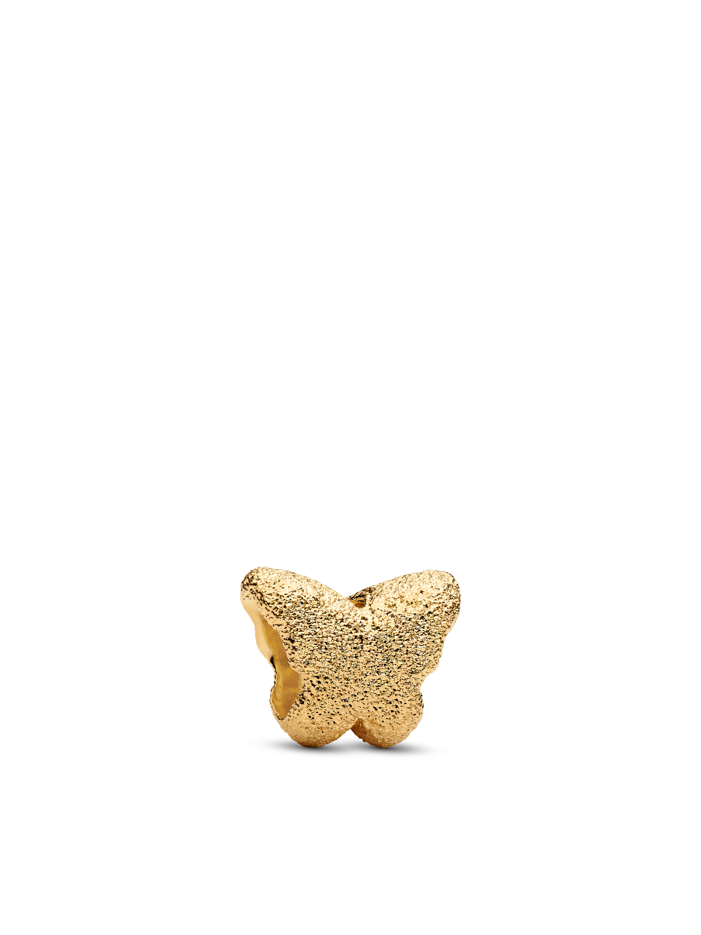 Женский шарм Pandora Textured Butterfly Mini Charm, цвет: Позолоченный — фото 1