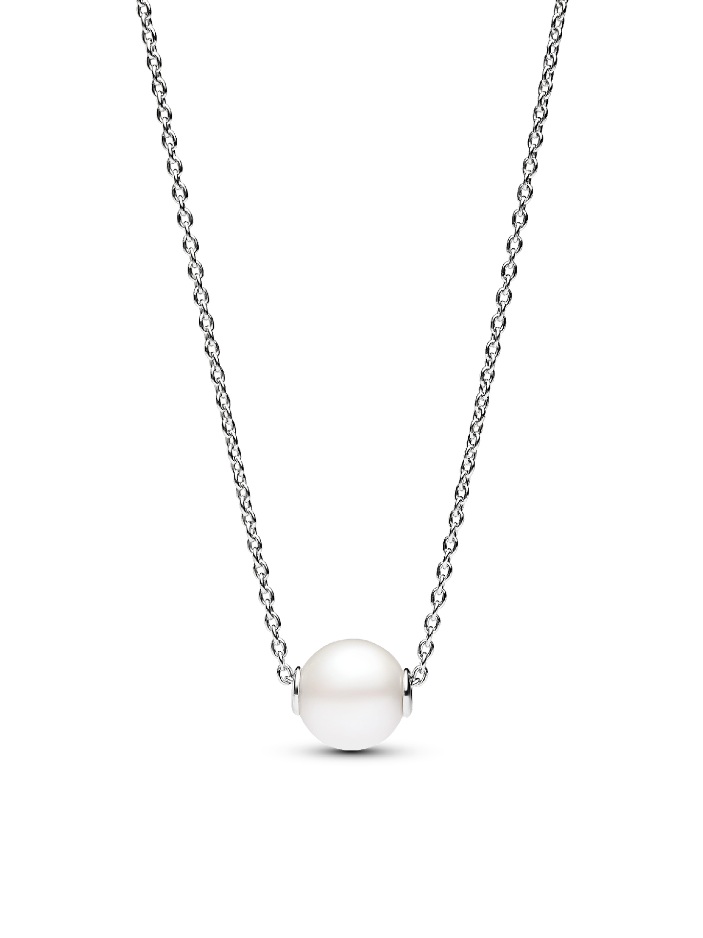 Женское колье Pandora Treated Freshwater Cultured Pearl Collier, Sterling silver, цвет: Серебро — фото 1