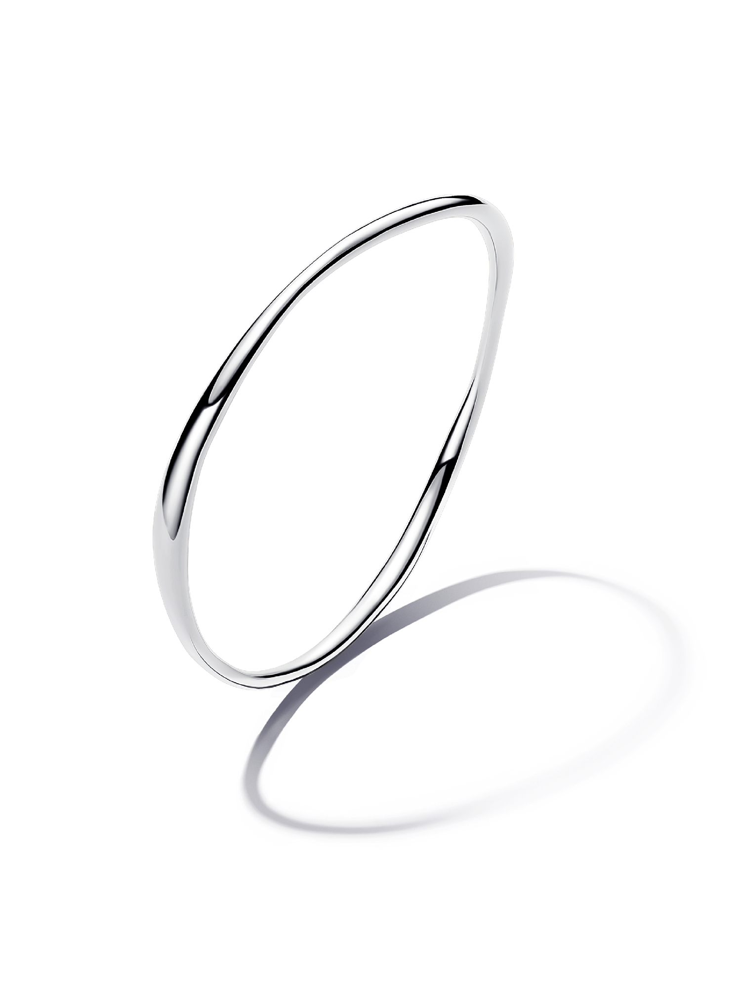 Organically Shaped Bangle | Sterling silver | Pandora US