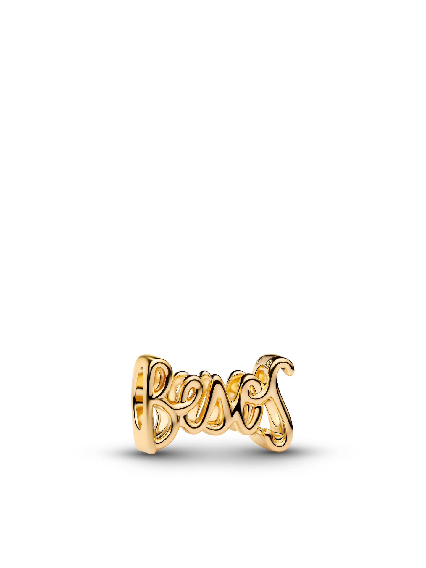Женский шарм Pandora Besos Script Charm, цвет: Позолоченный — фото 1