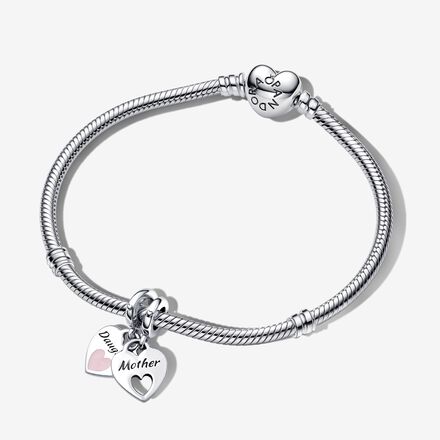 FOREVER QUEEN 925 Sterling Silver Love Heart Charms for Bracelets Necklaces  Birthday Mothers Valentines Christmas Day Jewelry Gifts for Women Girls
