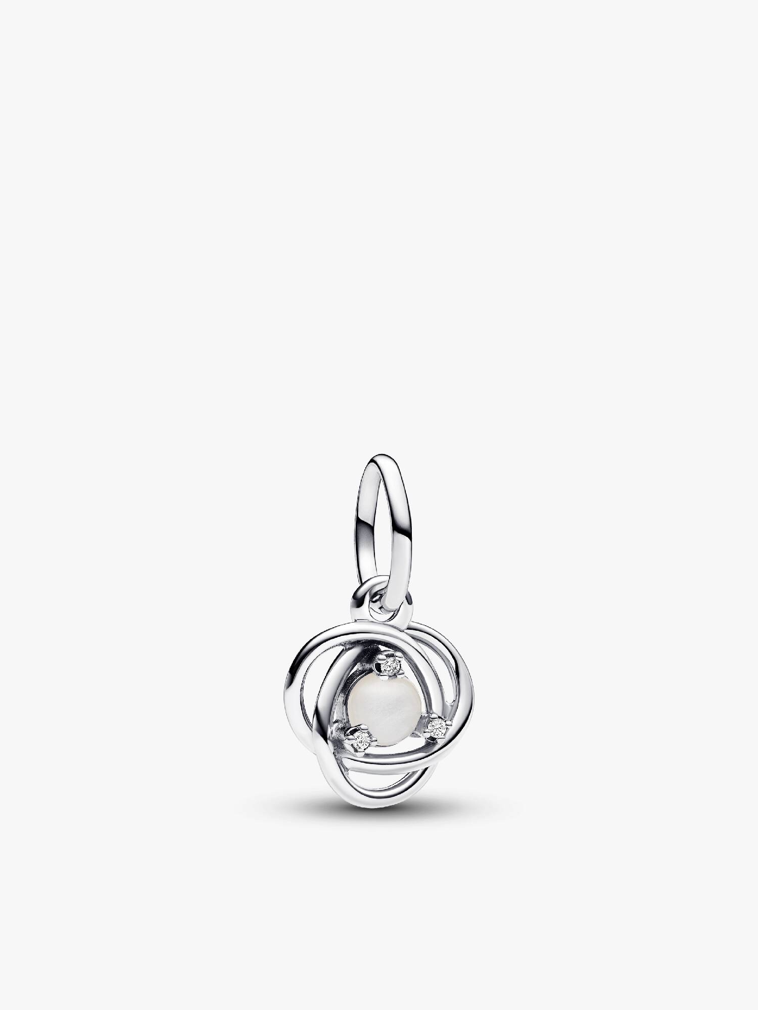 FINAL SALE - White Eternity Circle Dangle Charm