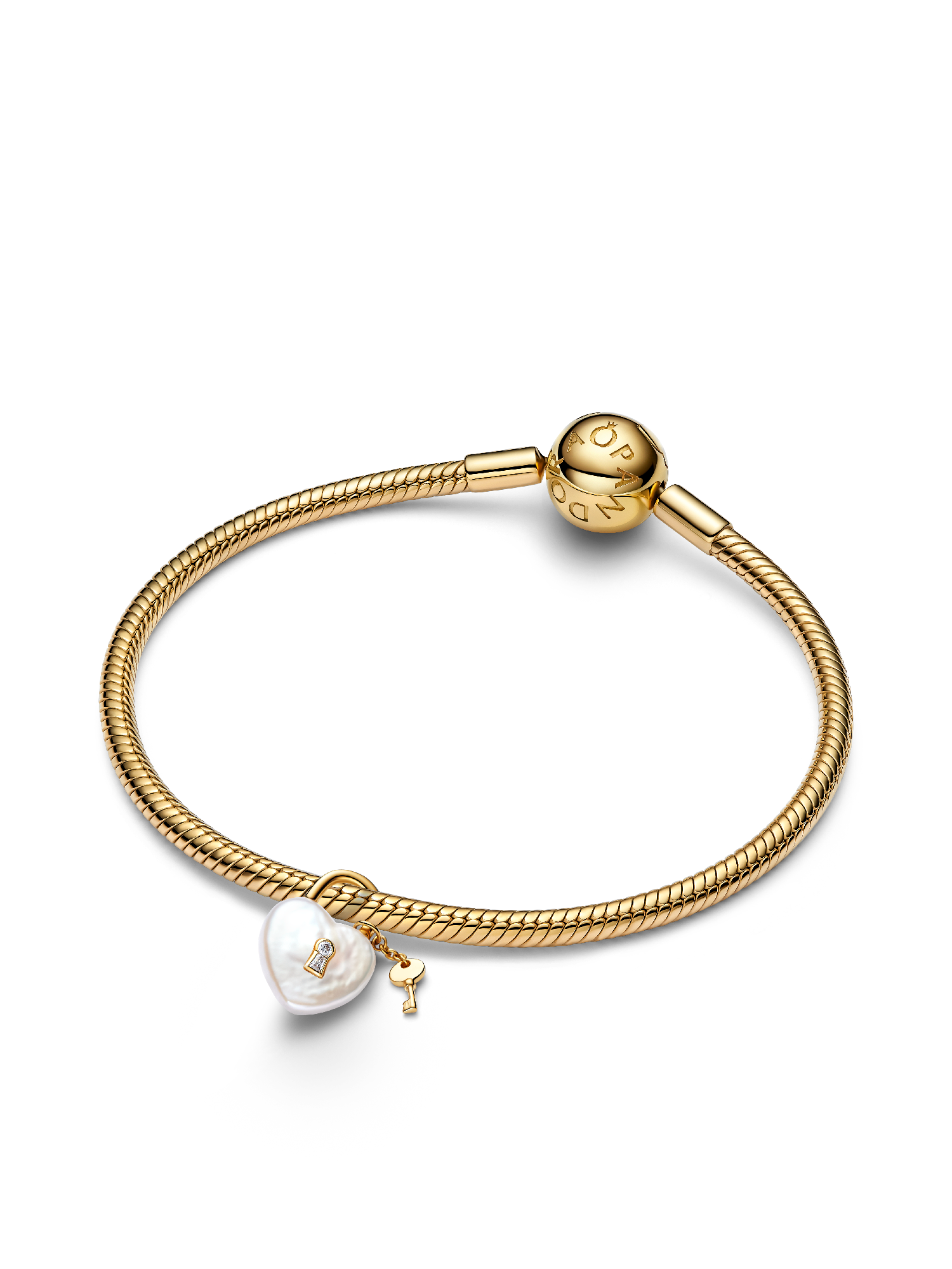 Baroque Pearl Padlock Charm Bracelet Set | Pandora US