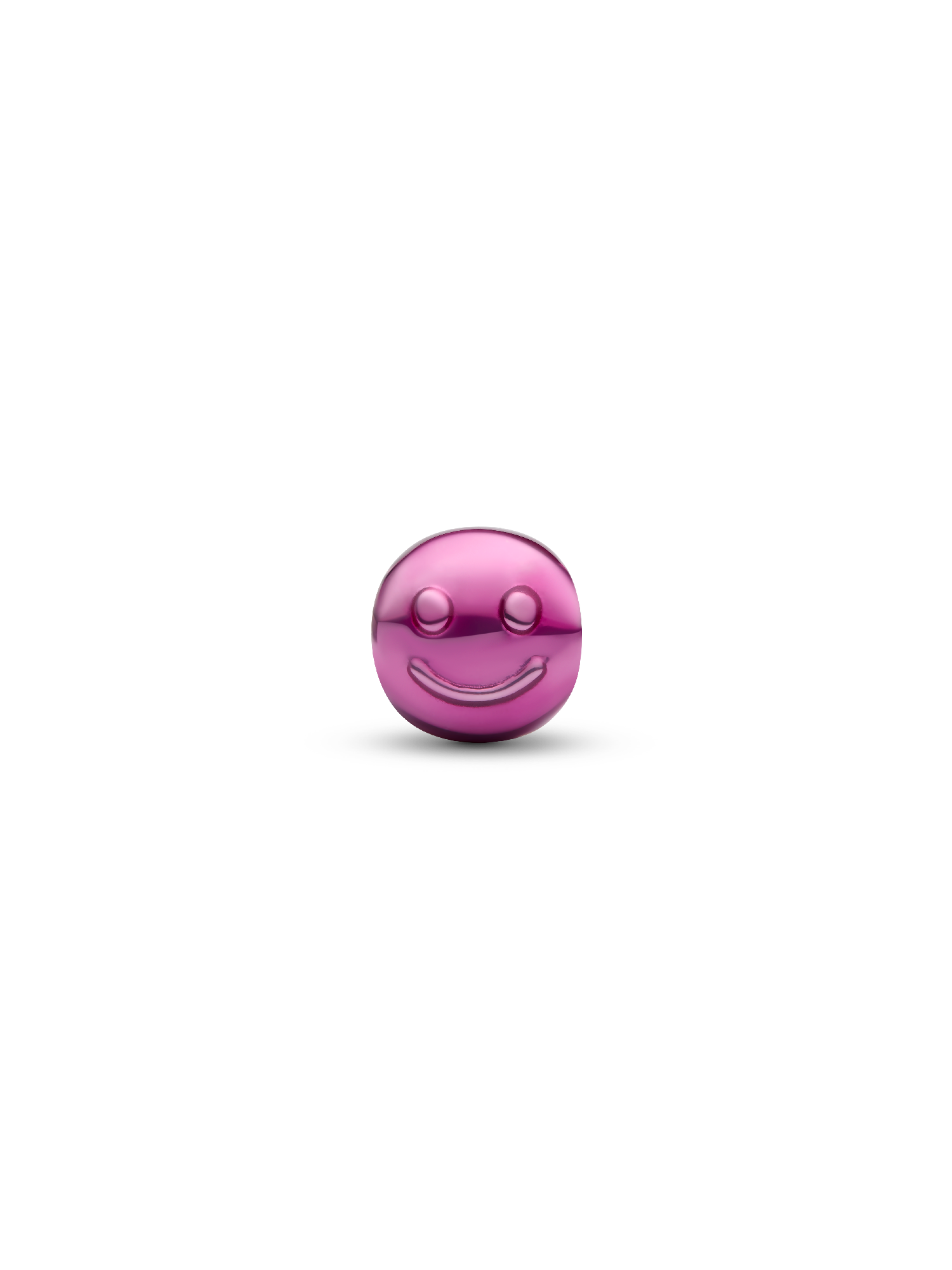 Pink Happy Face Mini Charm