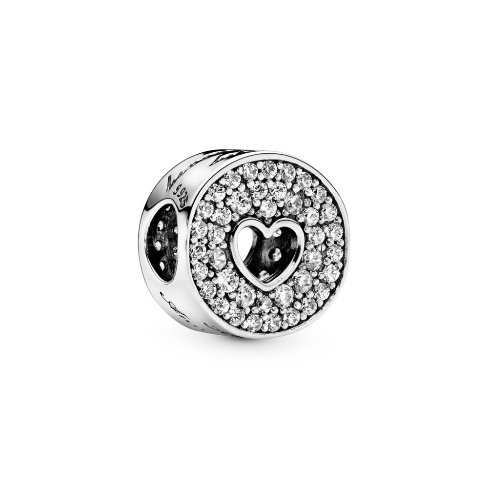 Pavé and Heart Anniversary Charm