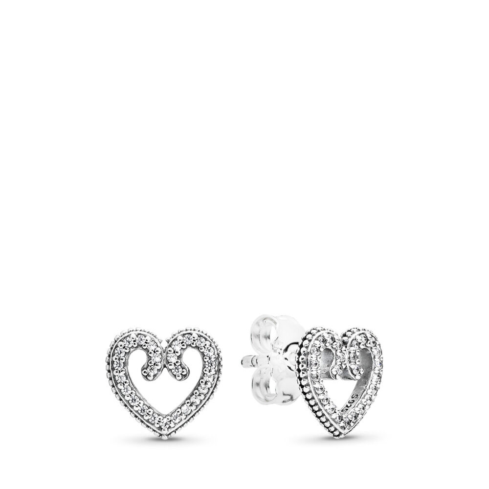 Heart Swirl Stud Earrings - FINAL SALE