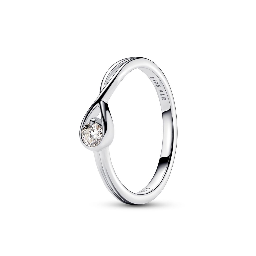 Pandora Infinite Lab-grown Diamond Ring carat tw Sterling Silver