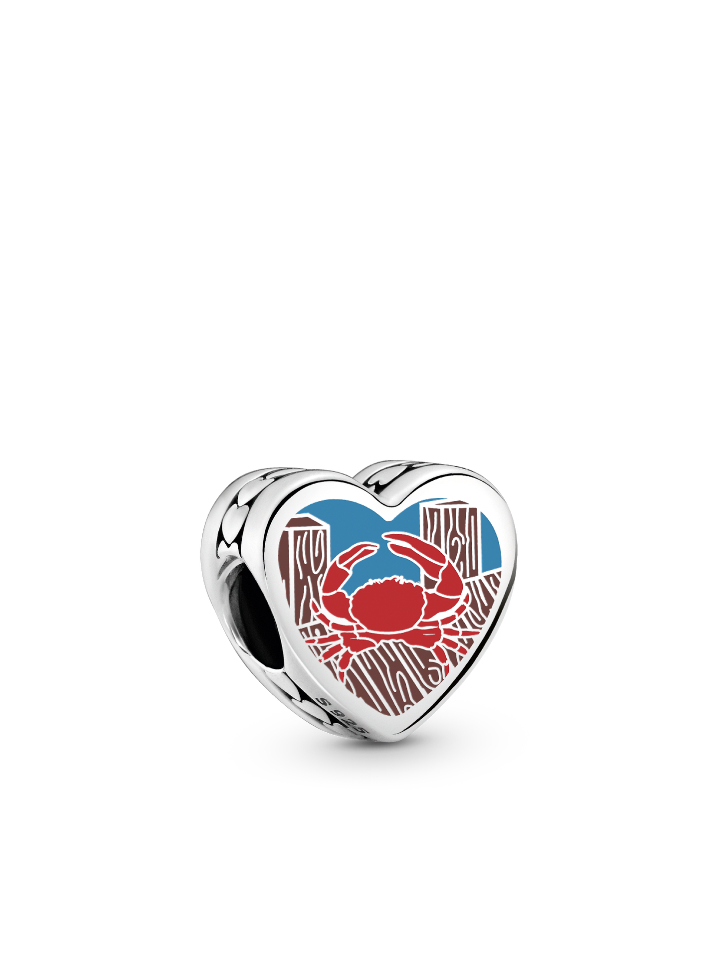 Женский шарм Pandora Maryland Heart Charm, цвет: Серебро — фото 1