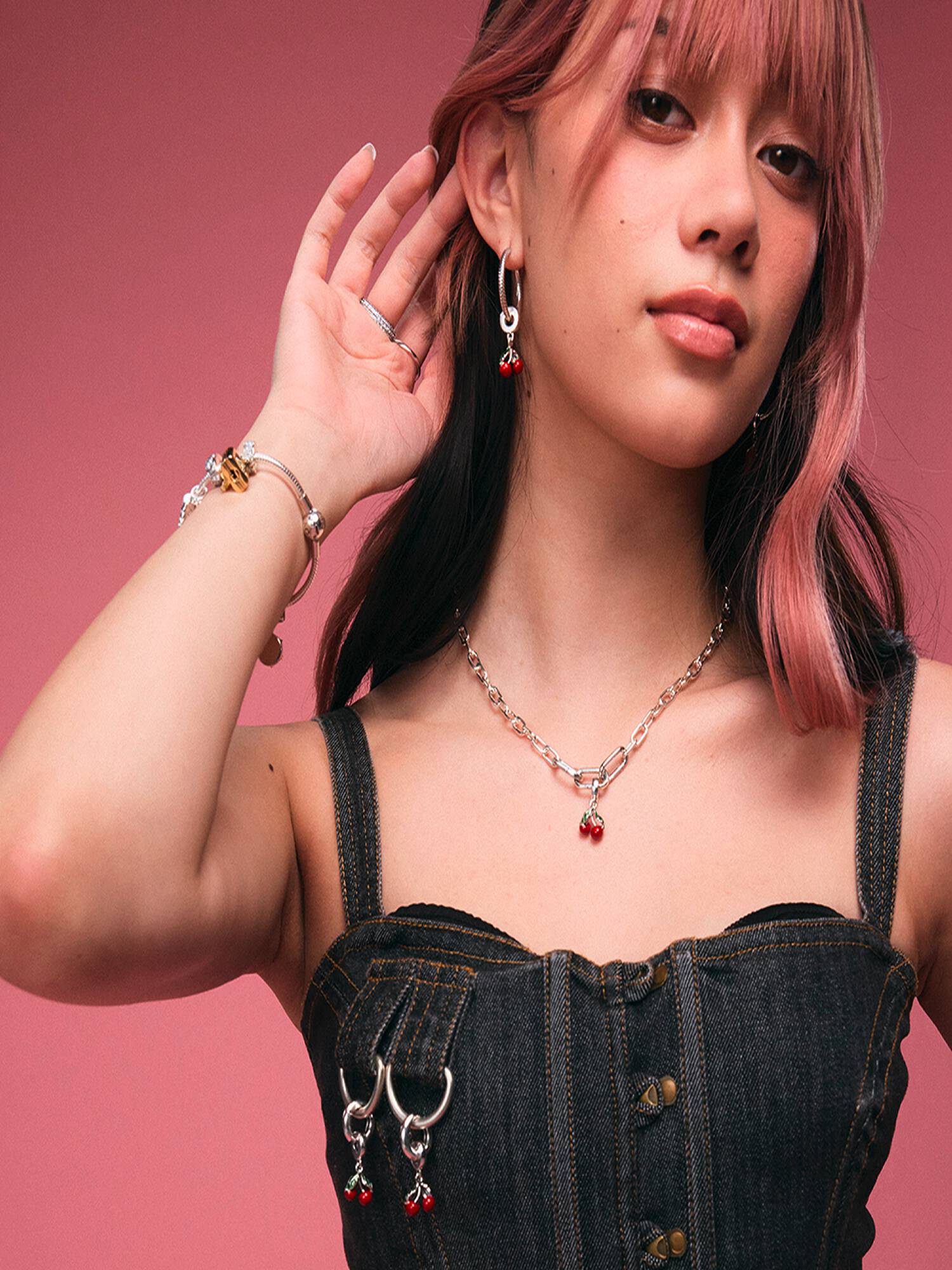 Megan’s Cherry Charm Necklace Set