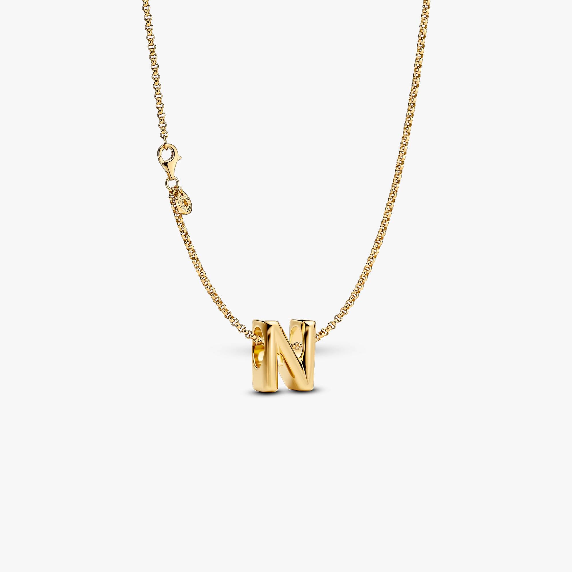 Letter N Charm Necklace