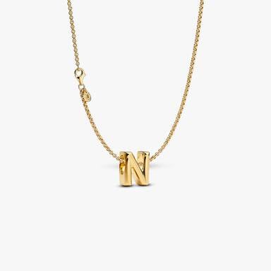 Letter N Charm Necklace