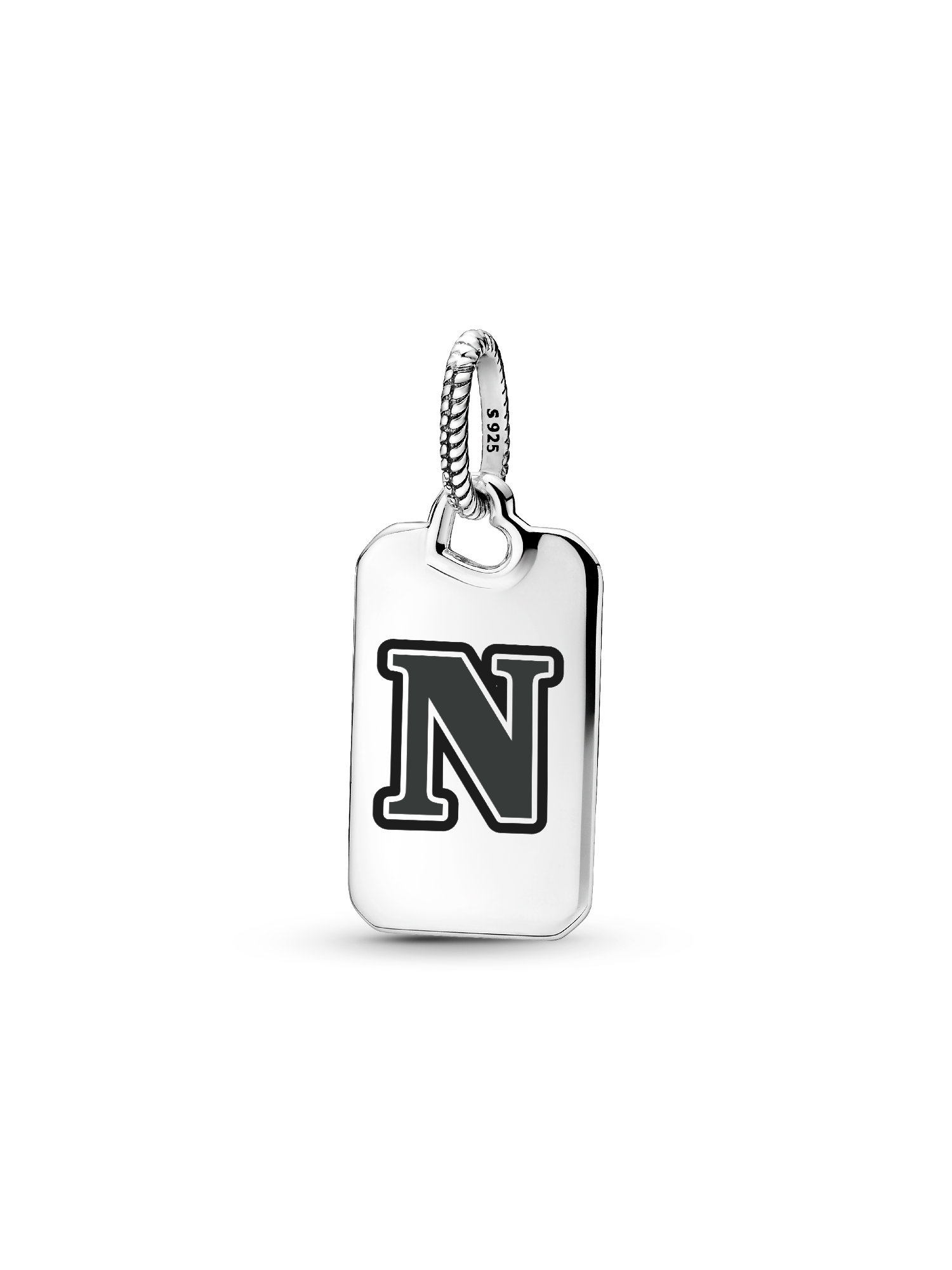 Letter N Rectangle Pendant