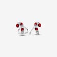 Sparkling Red Candy Cane Stud Earrings