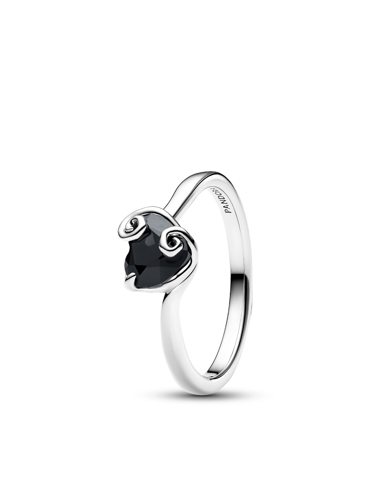 Женское кольцо Pandora Disney The Nightmare Before Christmas Jack Black Heart, цвет: Серебро — фото 1
