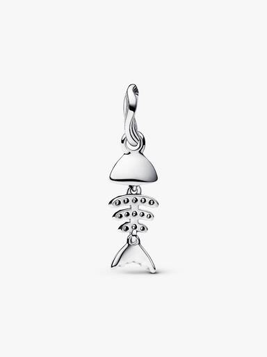 Turquoise-colored Fishbone Dangle Charm