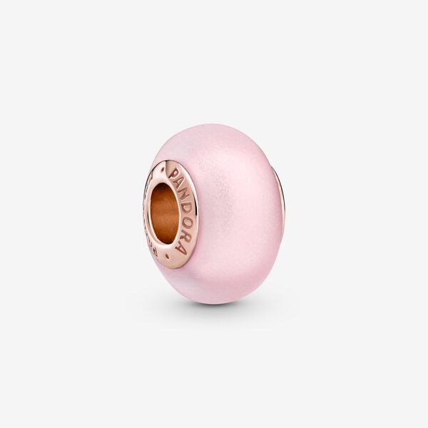 Matte Pink Murano Glass Charm