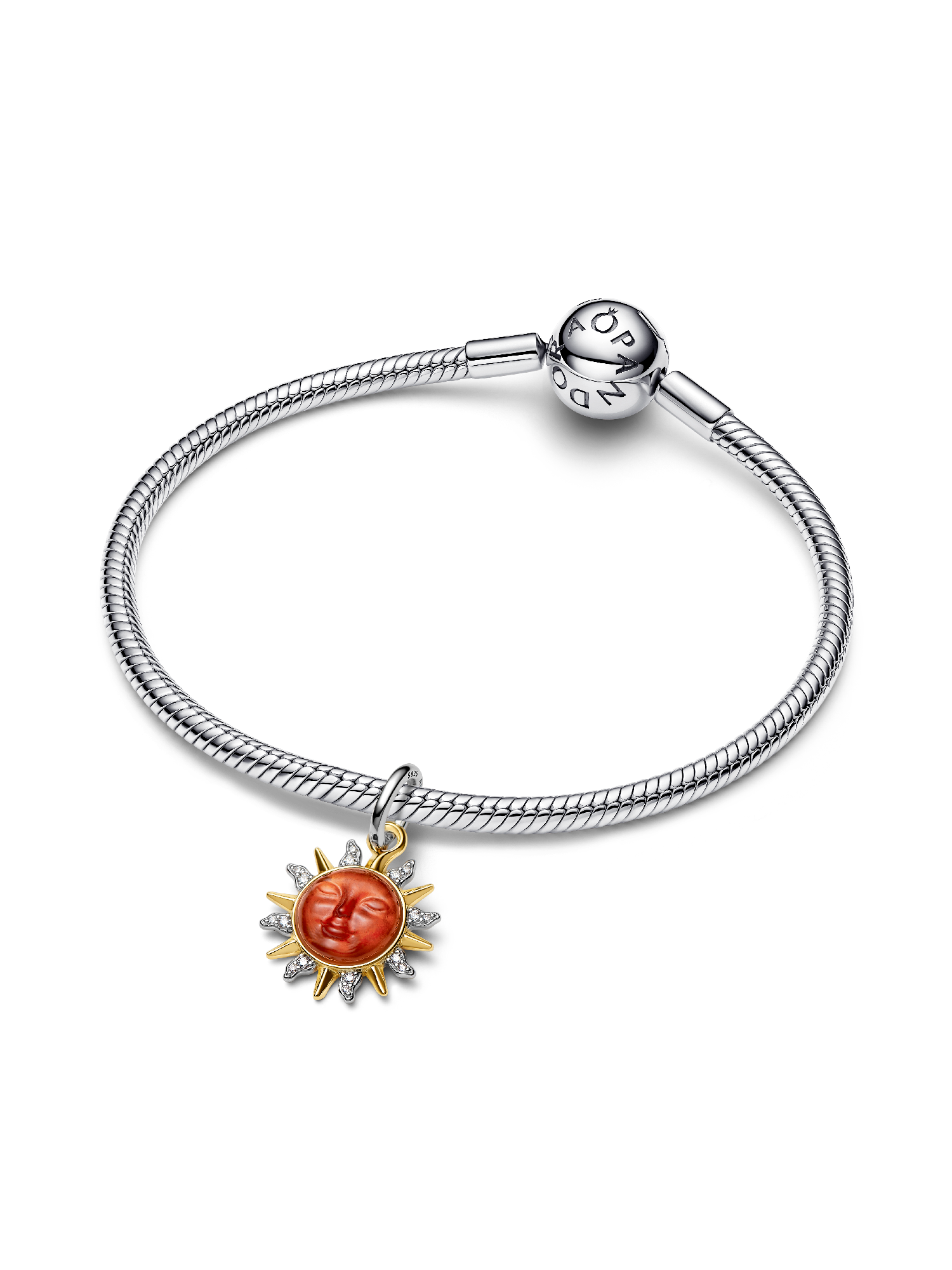 Swirling Sun Two-Tone Dangle Charm