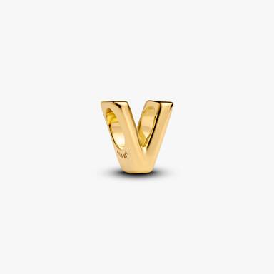 Letter V Charm Necklace