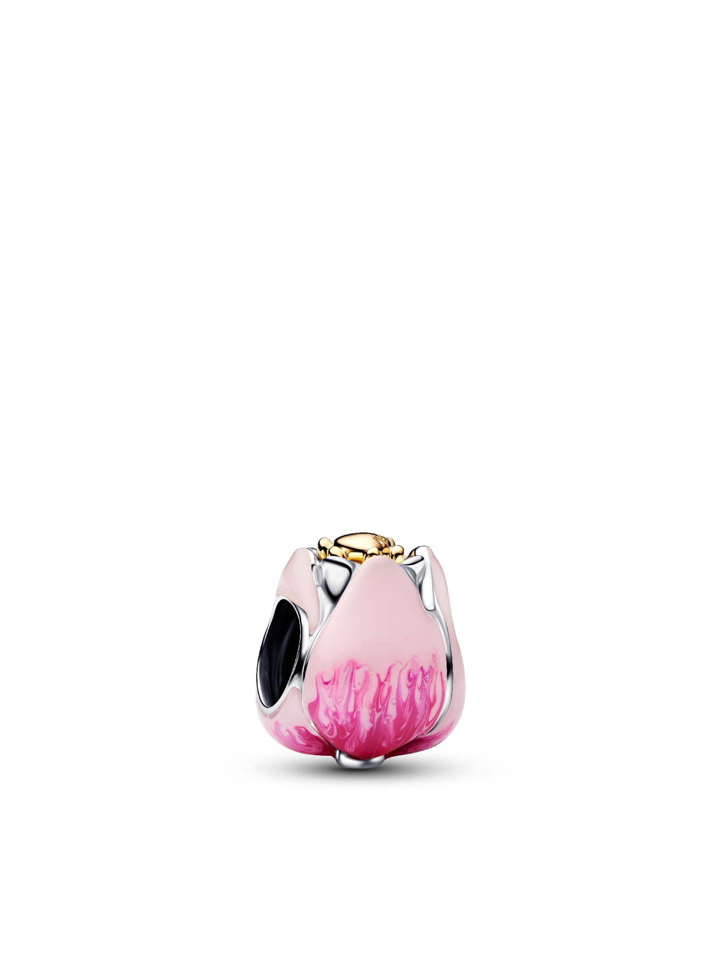 Женский шарм Pandora Pink Tulip Charm, цвет: Двухцветный — фото 1
