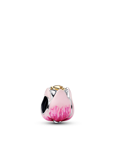 Женский шарм Pandora Pink Tulip Charm, цвет: Двухцветный