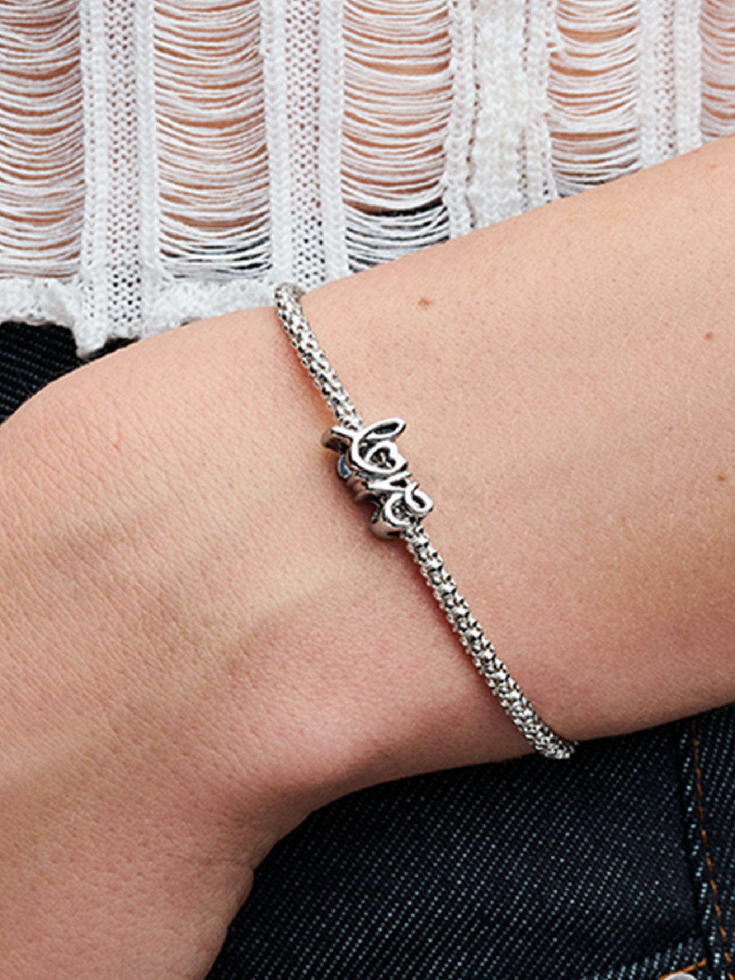 Женский шарм Pandora Handwritten Love Charm, Sterling silver, цвет: Серебро — фото 3