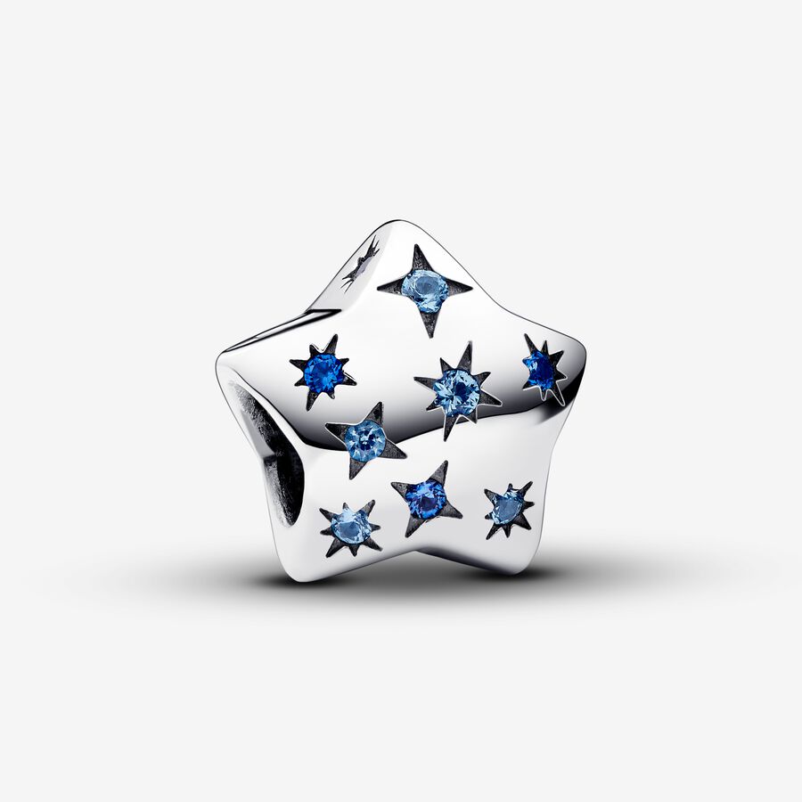 Star Charm with Custom Engravings - Sterling Silver Charms for Bracelets