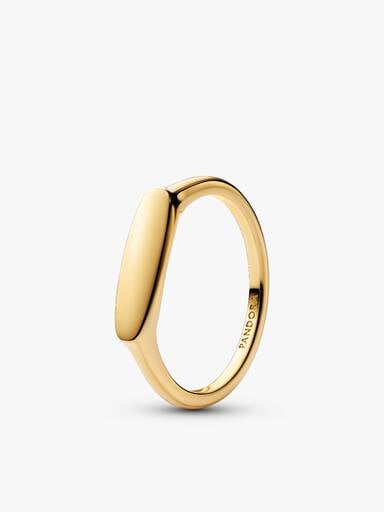 Engravable Love Notes Bar Ring Set